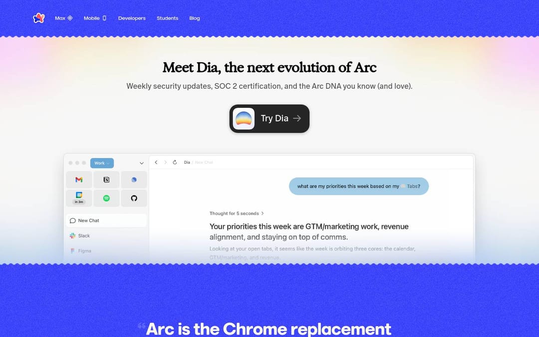 Arc Browser-Website-Kopie