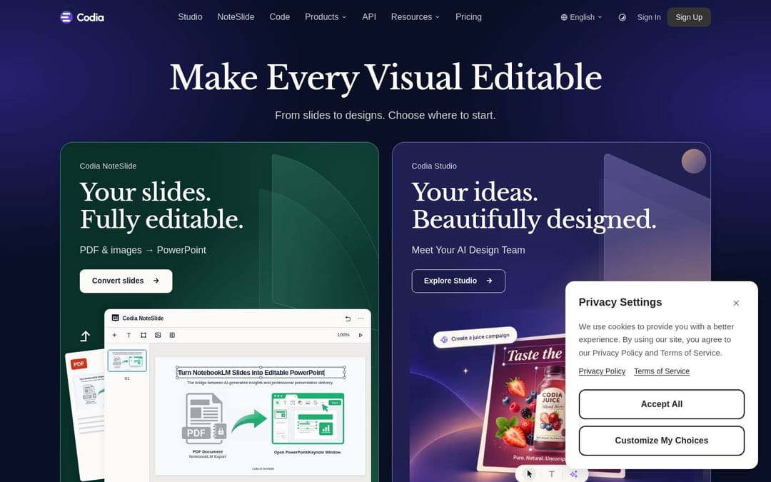 Copie du site Codia