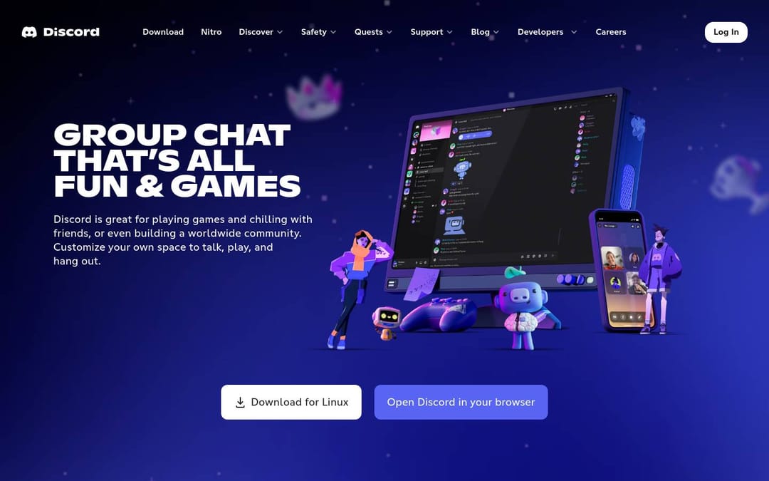 Cópia do site Discord