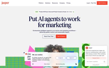 Jasper website copy preview