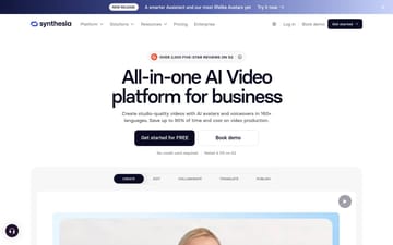 Synthesia website copy preview